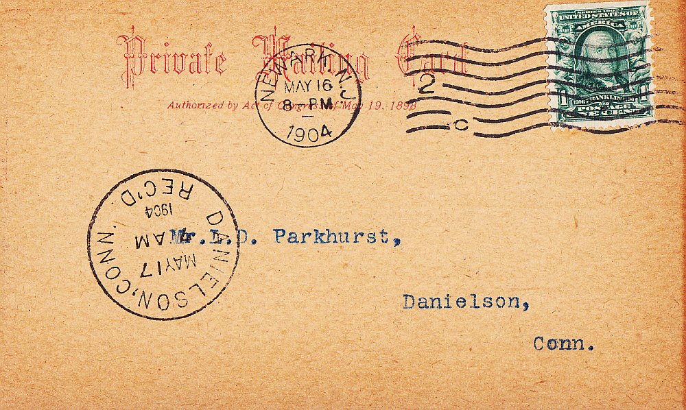 1904 coming postcard front