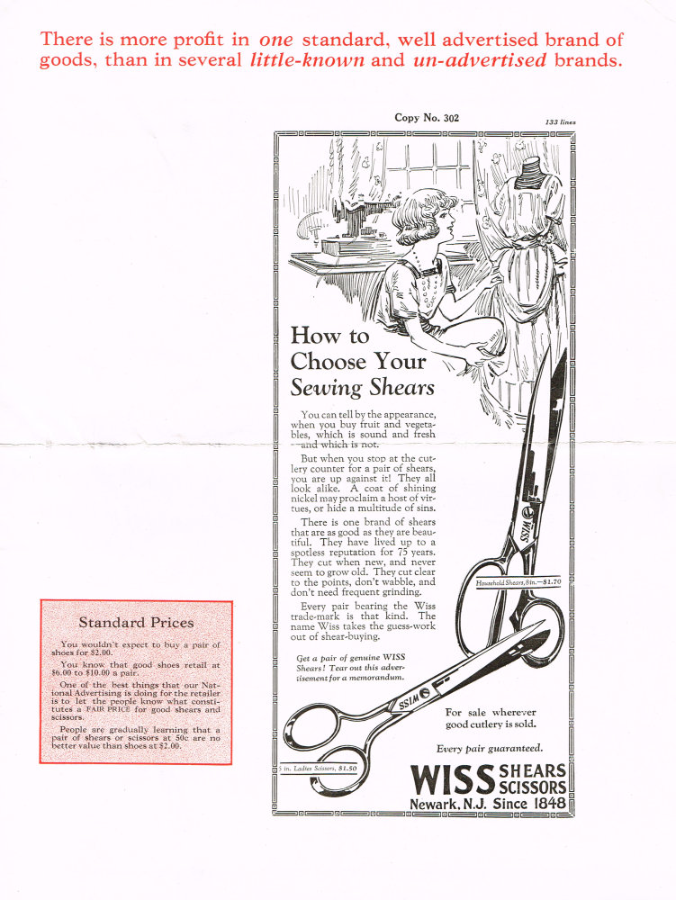 Wiss Shears and Scissors, Advertised in Newspapers and Magazines: Page 5