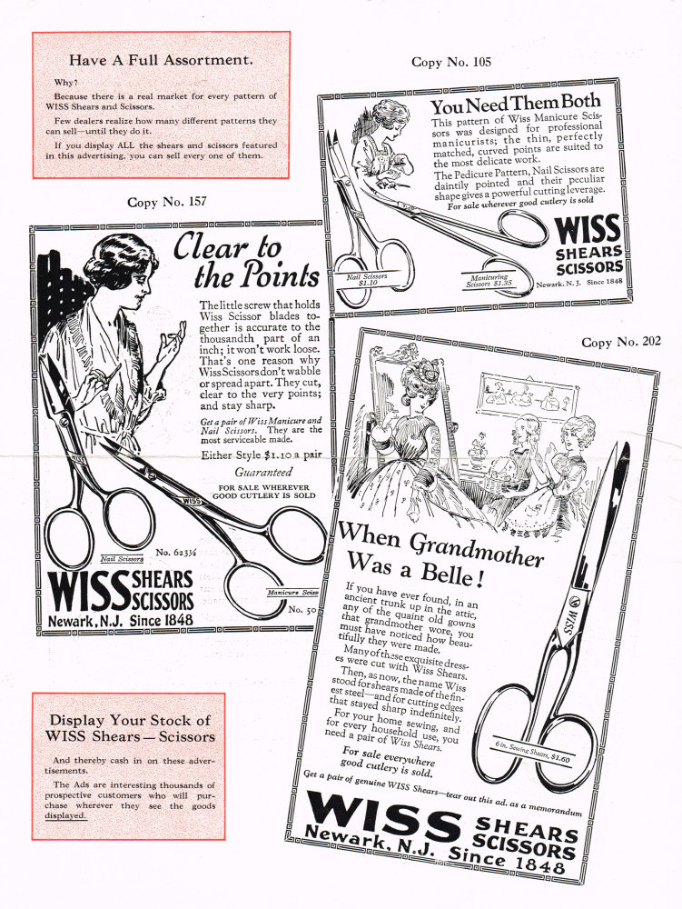 Wiss Shears and Scissors, Advertised in Newspapers and Magazines: Page 10