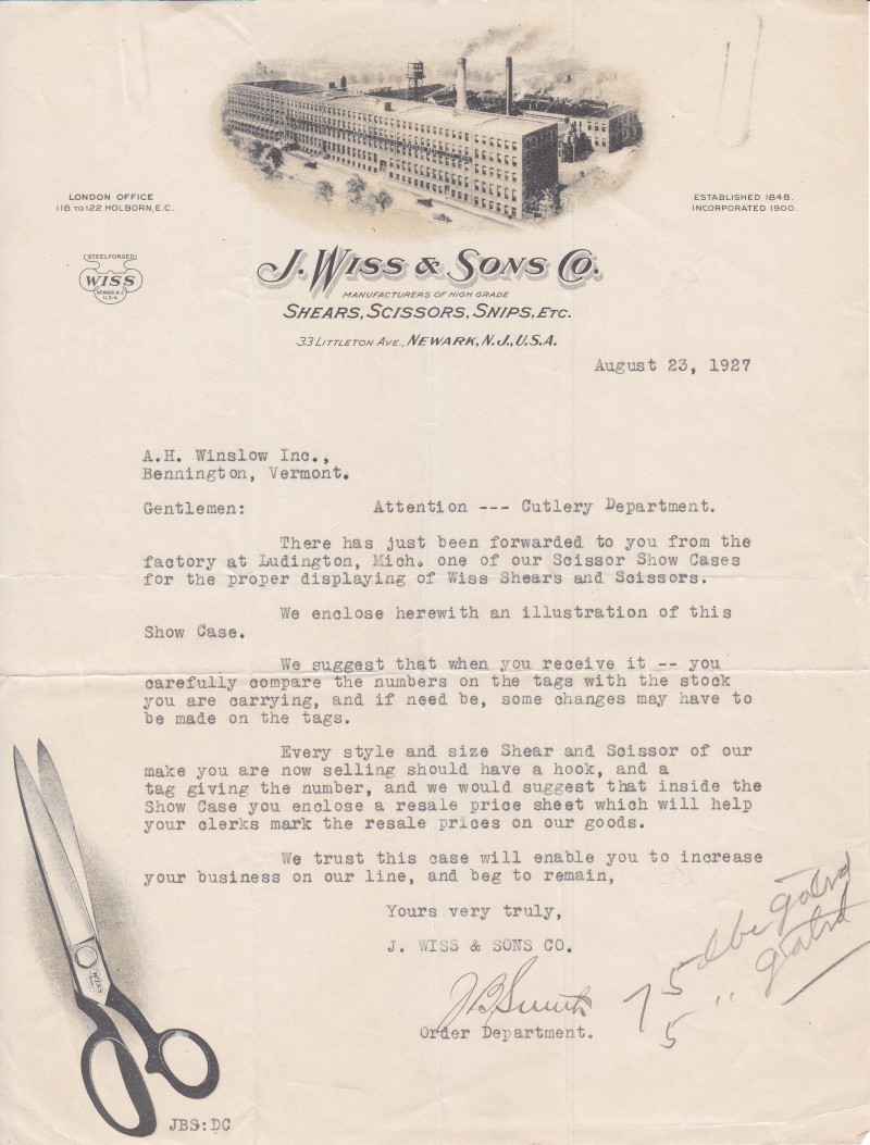 1927-08-23-letter-AH-Winslow