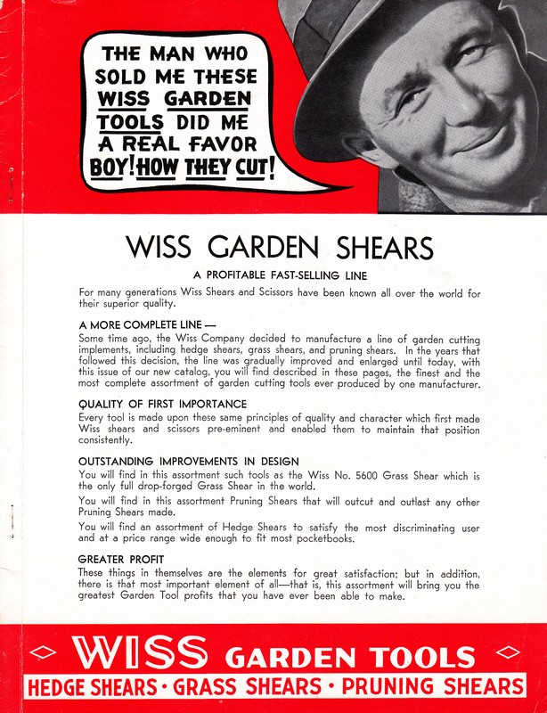 Garden Shears Catalog: 1939: Page 1