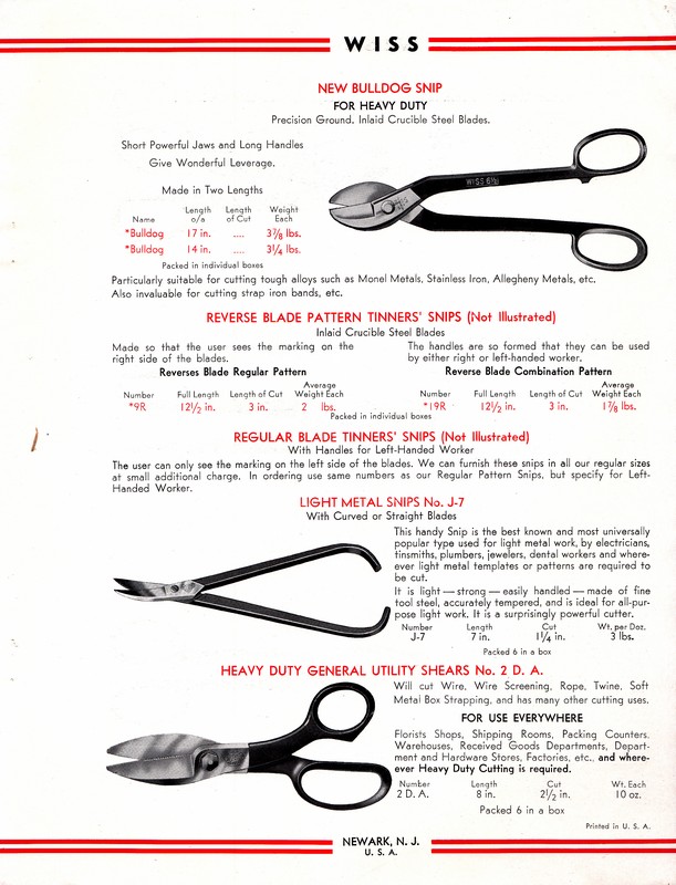 "High-Power" Tinners' Snips 1940: Page 5