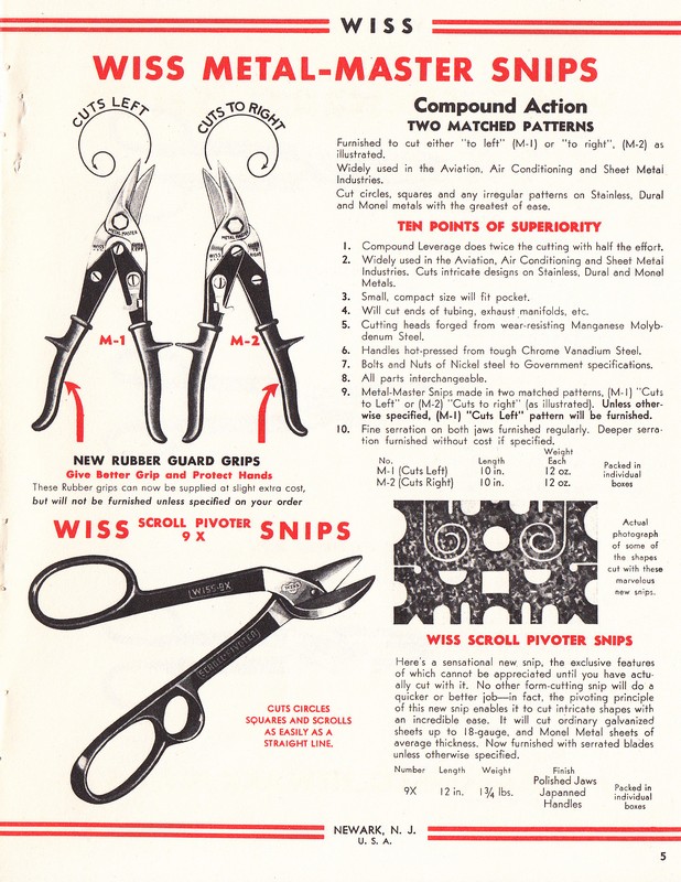 "High-Power" Tinners' Snips 1941: Page 5