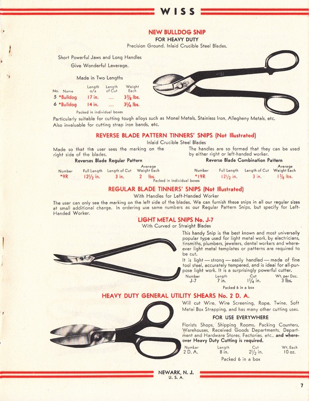"High-Power" Tinners' Snips 1941: Page 7