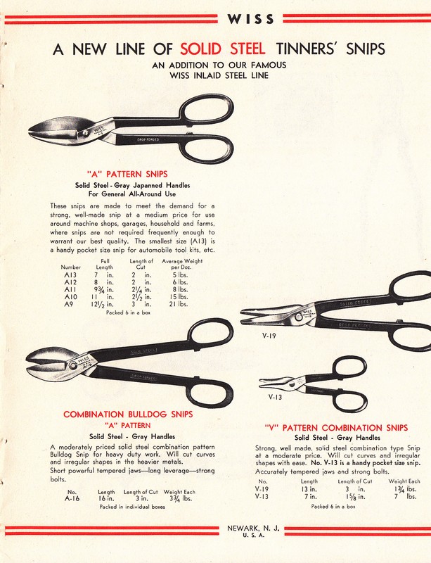 "High-Power" Tinners' Snips 1941: Page 9