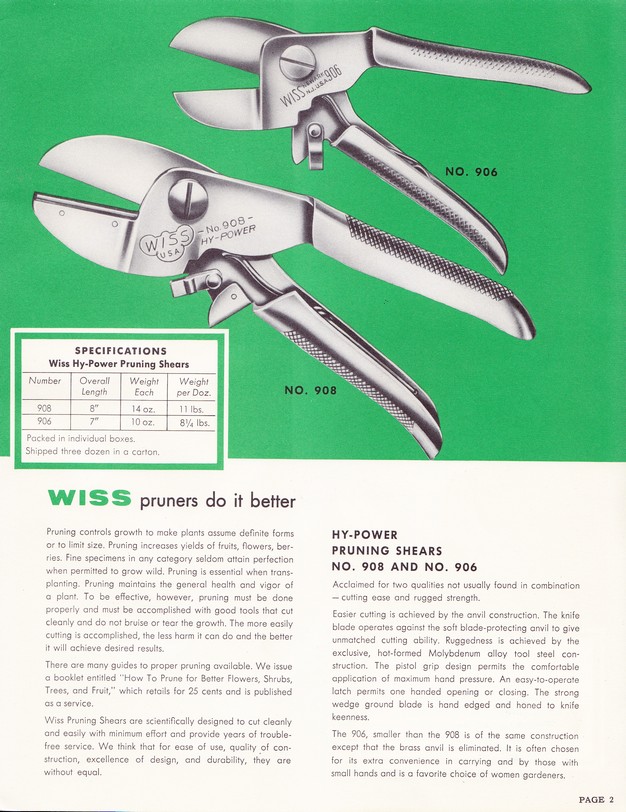 1954 Garden Shears Catalog: Page 2
