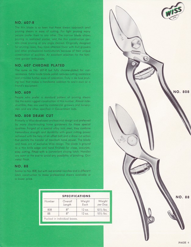 1954 Garden Shears Catalog: Page 4