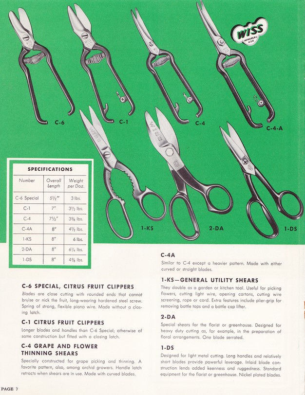 1954 Garden Shears Catalog: Page 7