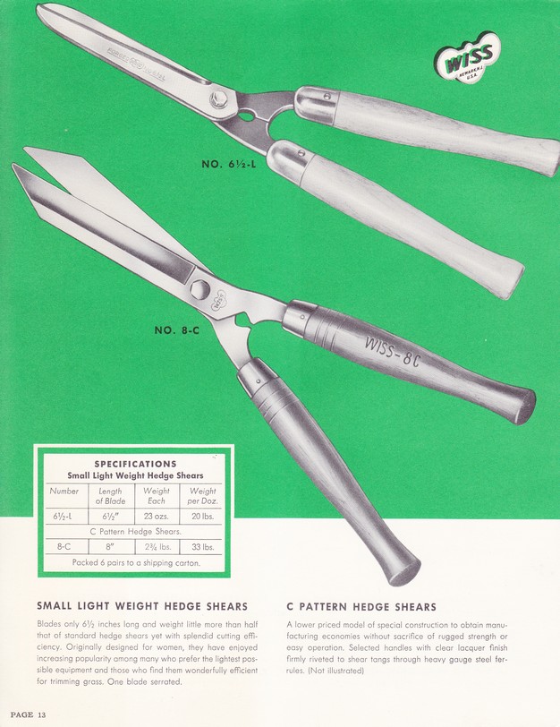 1954 Garden Shears Catalog: Page 13