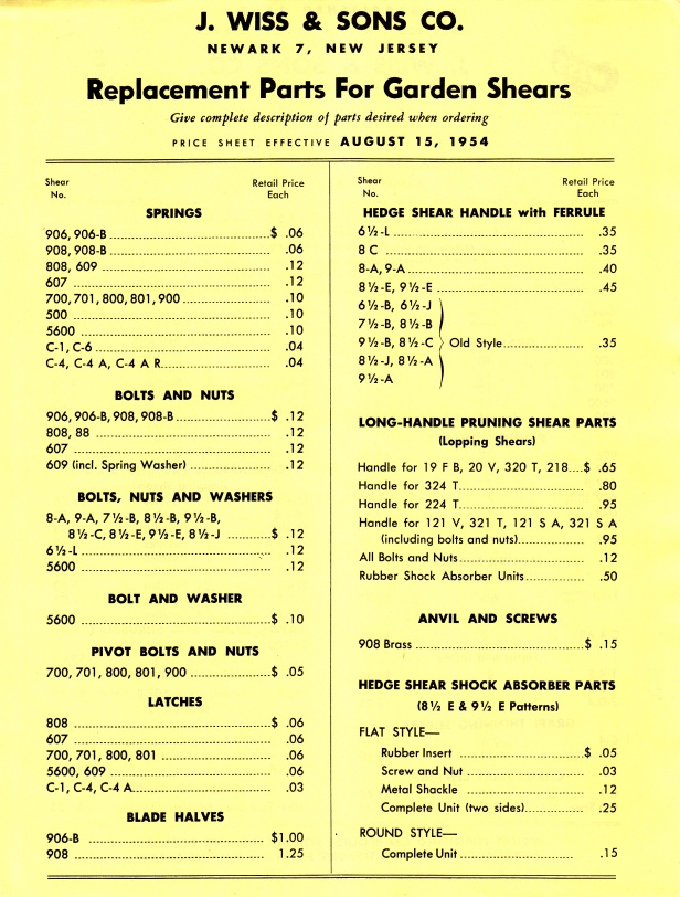 1954 Garden Shears Catalog: Page 17