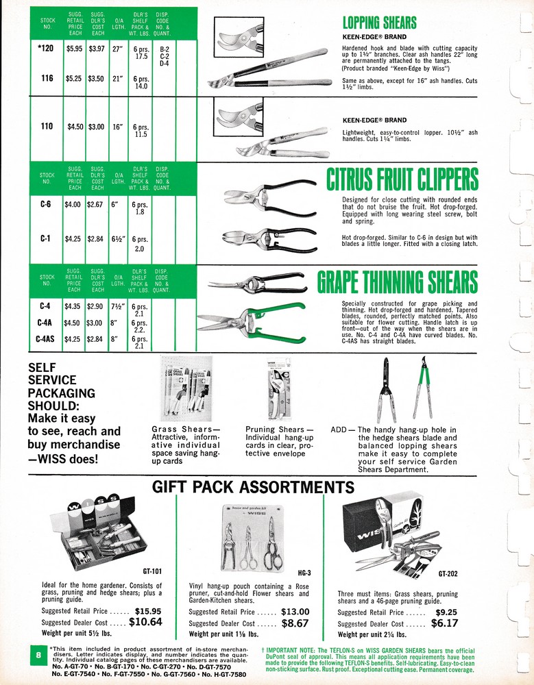 Garden Shears Catalog 1969: Page 8