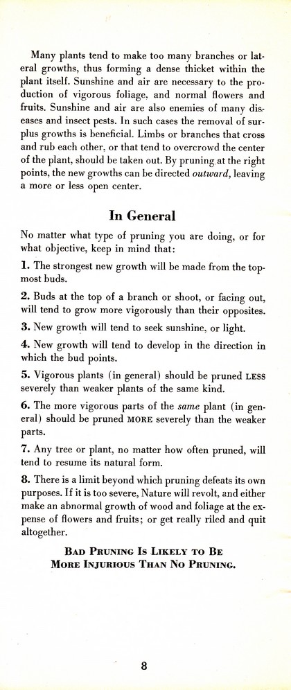 Pruning Guide for Better Shrubs, Trees, Fruits and Flowers (1963): Page 10