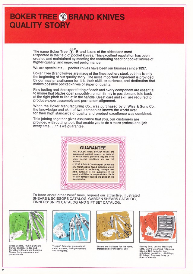 Boker Tree Brand 1972 Catalog: Page 2