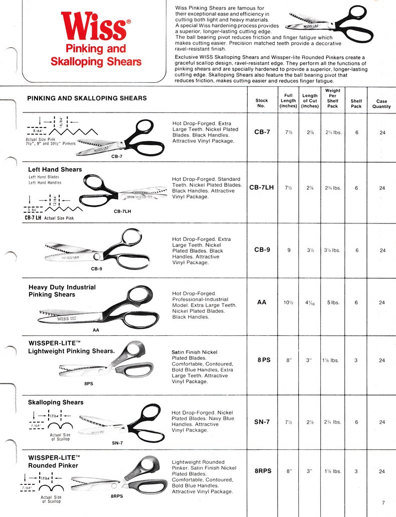 The Cooper Group: Wiss Shears & Scissors Catalog 800-A: Page 7