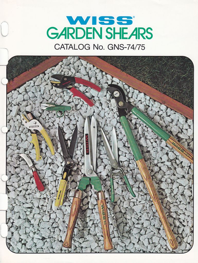 Garden Shears Catalog 1974: Page 1