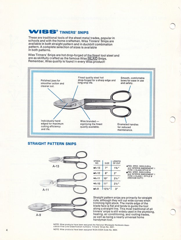 Snips Catalog 1973: Page 4