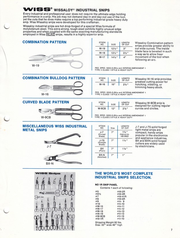 Snips Catalog 1973: Page 7