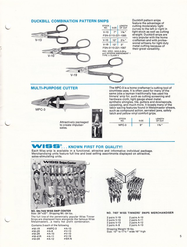 Snips Catalog 1974: Page 5