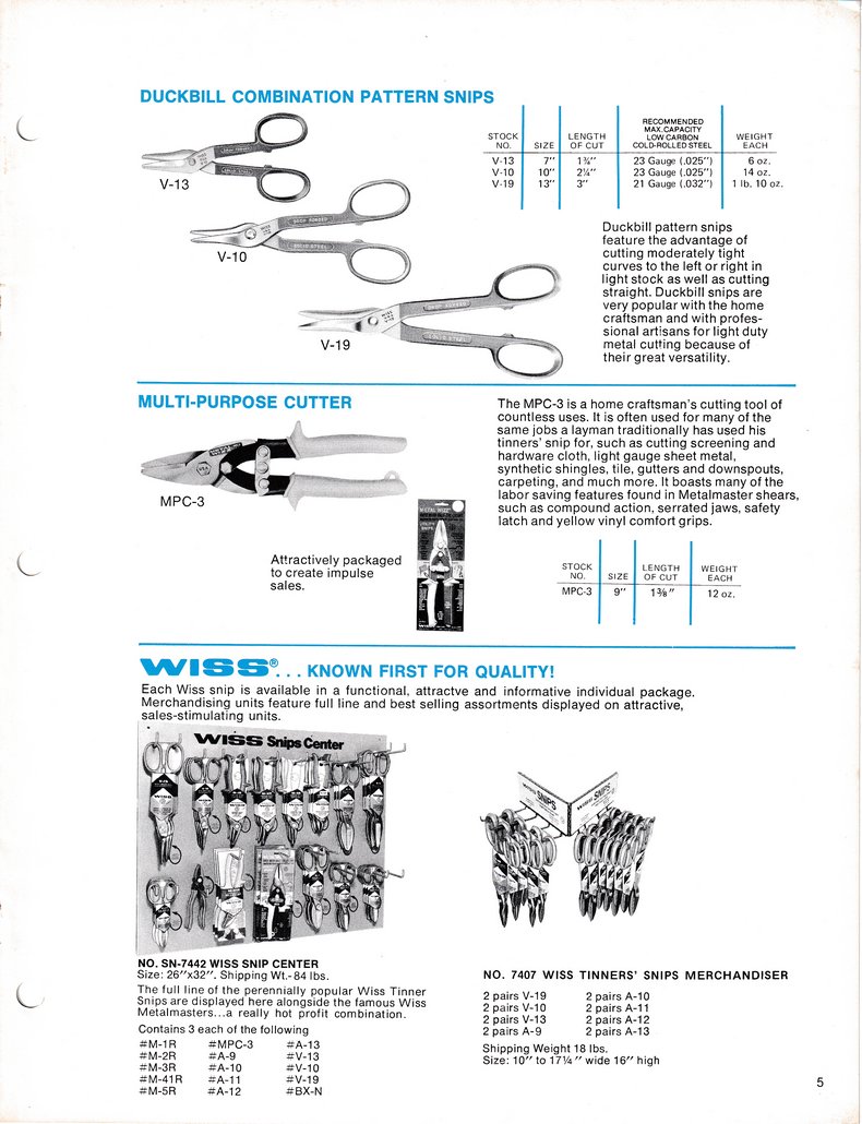 Snips Catalog 1976: Page 5