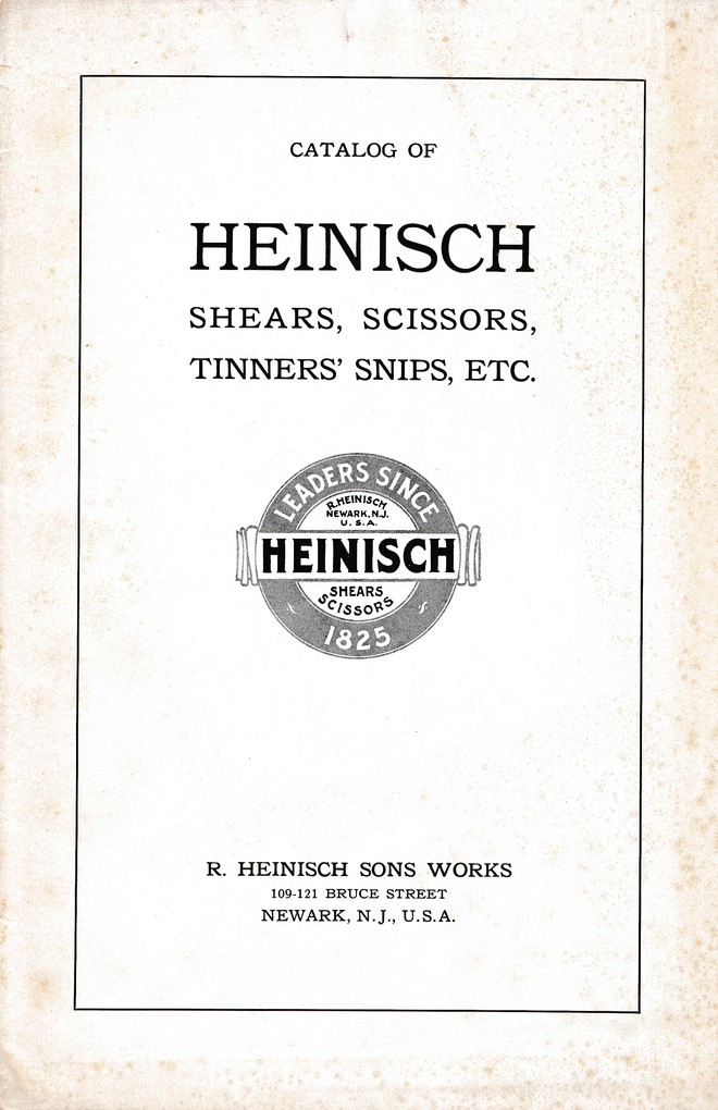 R. Heinisch Sons' Works: Catalog circa 1916+ Without prices: Page 1