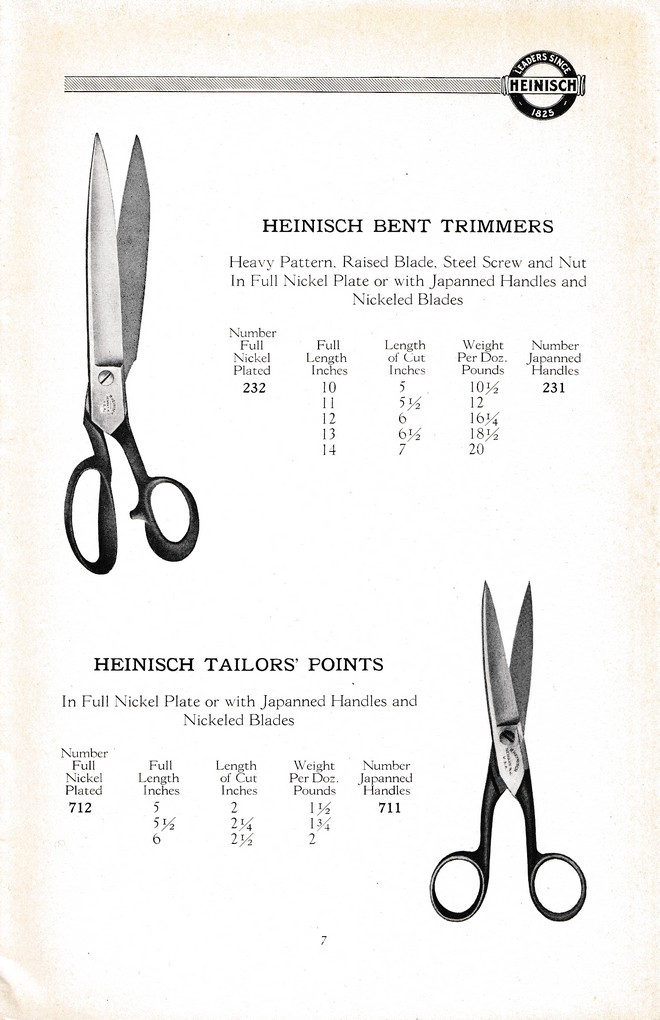 R. Heinisch Sons' Works: Catalog circa 1916+ Without prices: Page 7