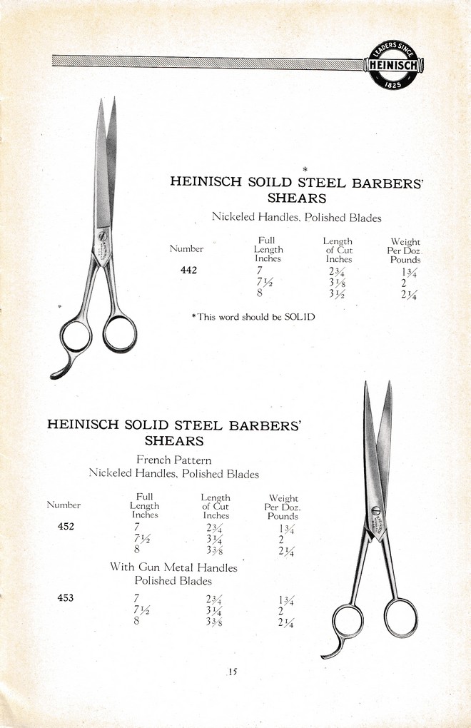 R. Heinisch Sons' Works: Catalog circa 1916+ Without prices: Page 15