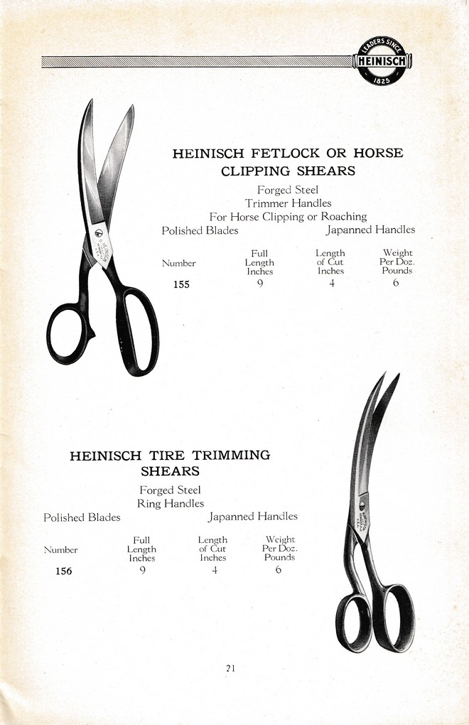 R. Heinisch Sons' Works: Catalog circa 1916+ Without prices: Page 21