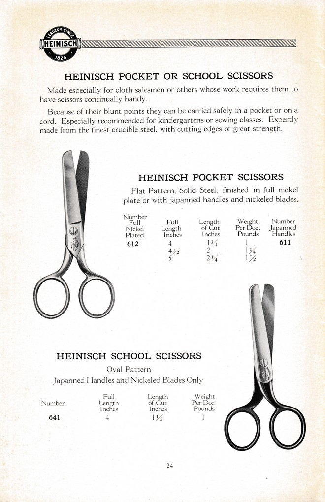 R. Heinisch Sons' Works: Catalog circa 1916+ Without prices: Page 24