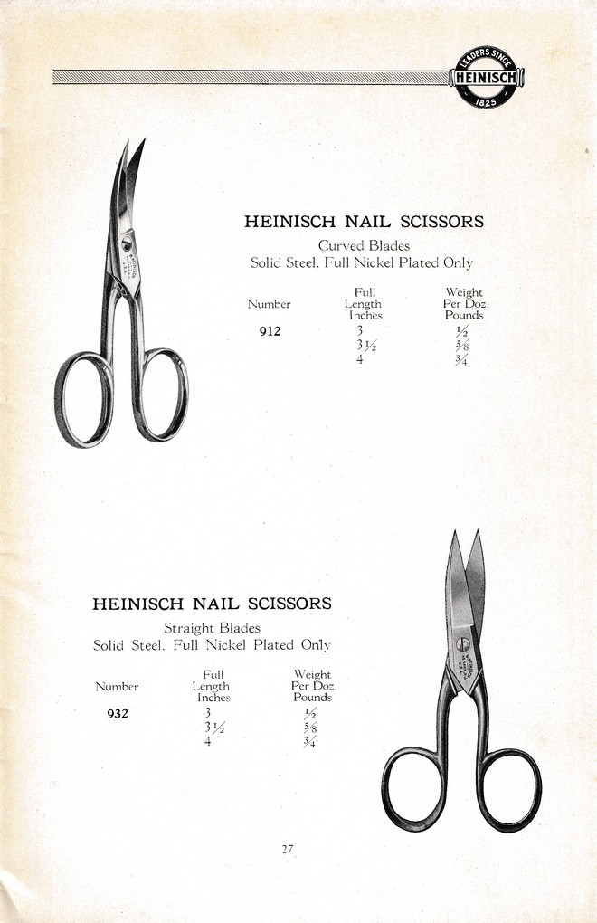 R. Heinisch Sons' Works: Catalog circa 1916+ Without prices: Page 27