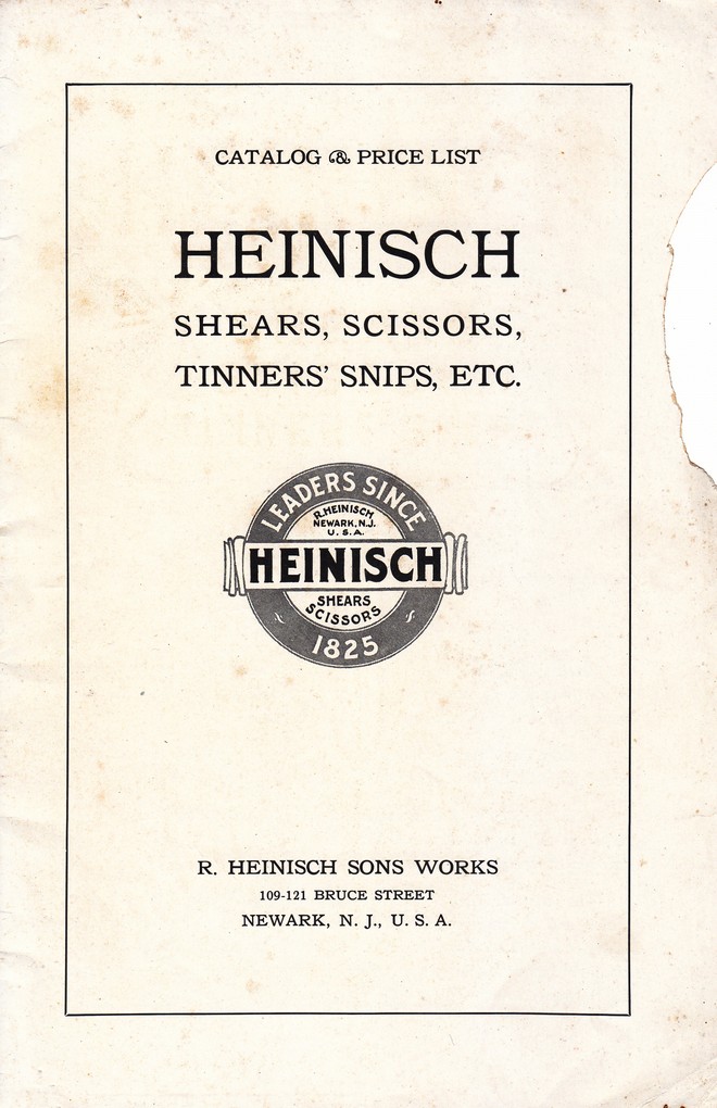 R. Heinisch Sons' Works: Catalog circa 1916+ With prices: Page 1