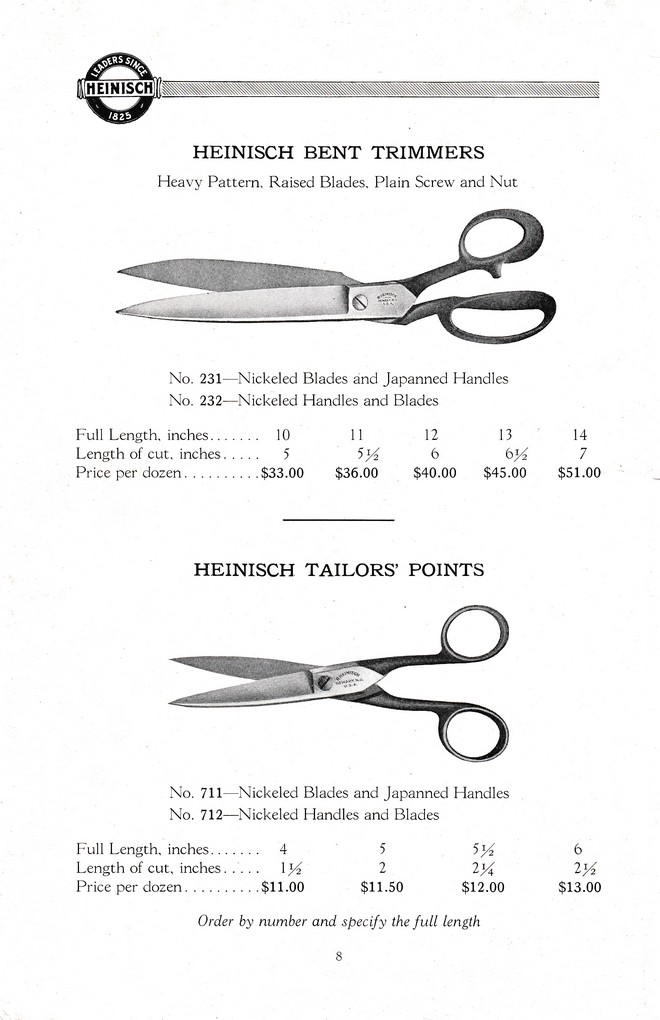 R. Heinisch Sons' Works: Catalog circa 1916+ With prices: Page 8