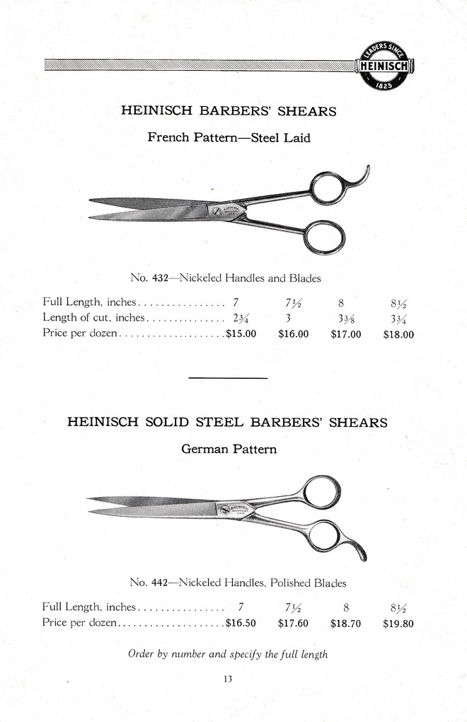 R. Heinisch Sons' Works: Catalog circa 1916+ With prices: Page 13