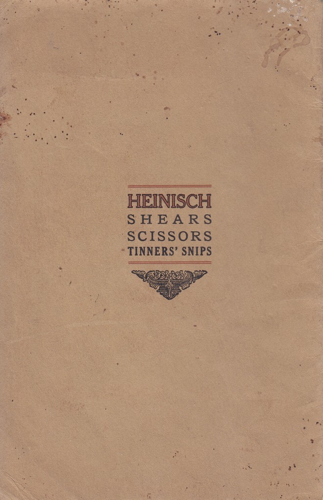 R. Heinisch Sons' Works: Catalog circa 1916+ With prices: Back