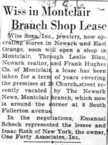 1948-05-01 Wiss Leases Montclair Branch