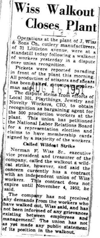 1951-08-16 Walkout Closes Plant