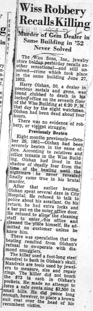 1954-02-28 Wiss Robbery Recalls Killing