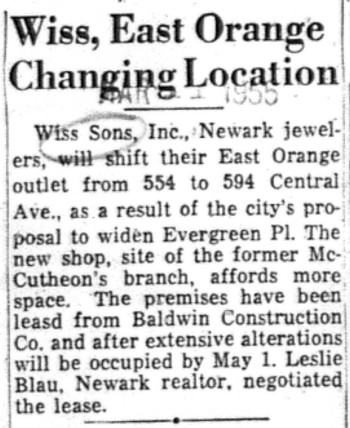 1955-03-31 Jewelers Changing East Orange Location