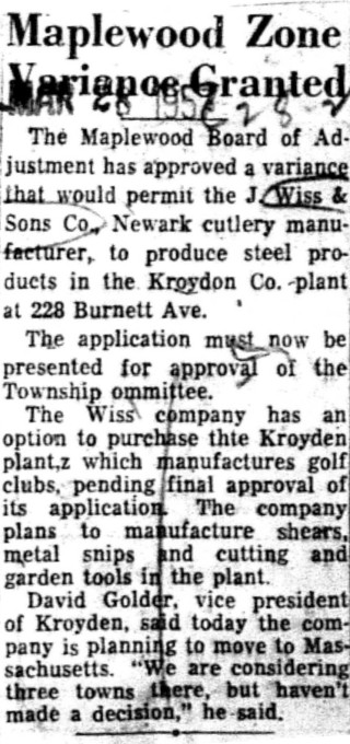 1957-03-28 Maplewood Zone Variance Granted