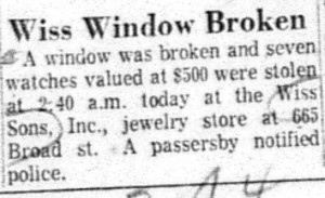 1961-06-09 Wiss Window Broken