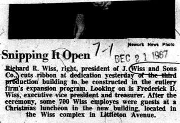 1967-12-21 Snipping Ribbon Factory Expansion