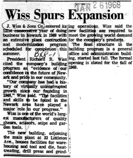 1969-01-26 Wiss Spurs Expansion