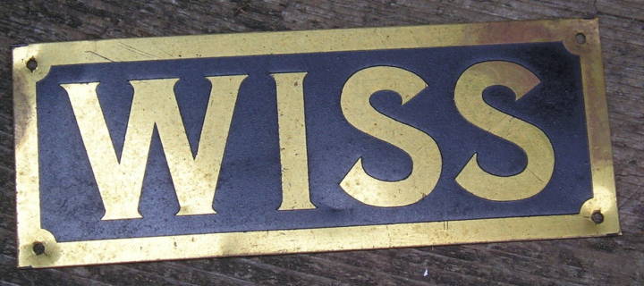 brass sign Wiss