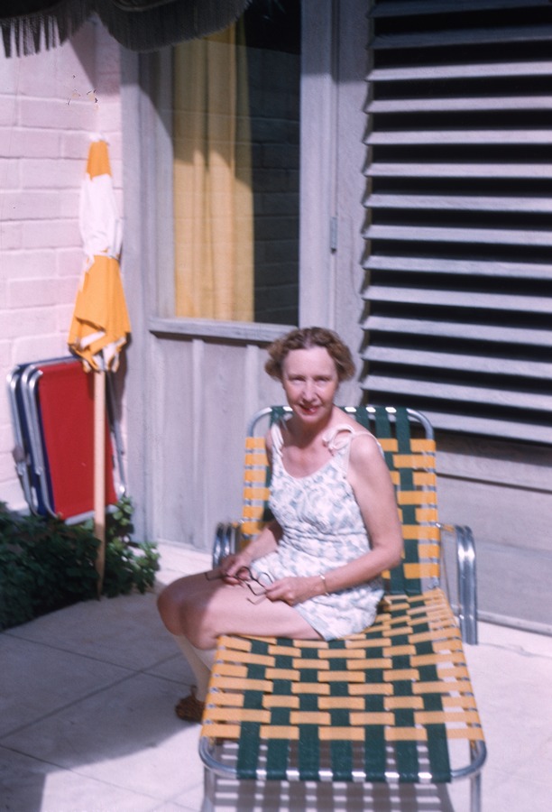Delray 1954 05 Mildred Shell Sane patio