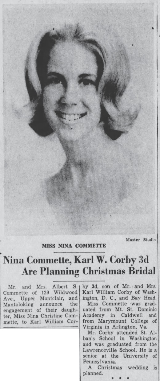 Karl-Corby-3-engagement-Montclair-Times-1965-09-09