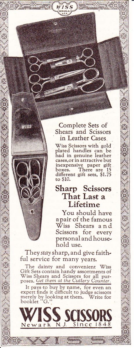 Ad: 1924-Sharp-Scissors-That-Last