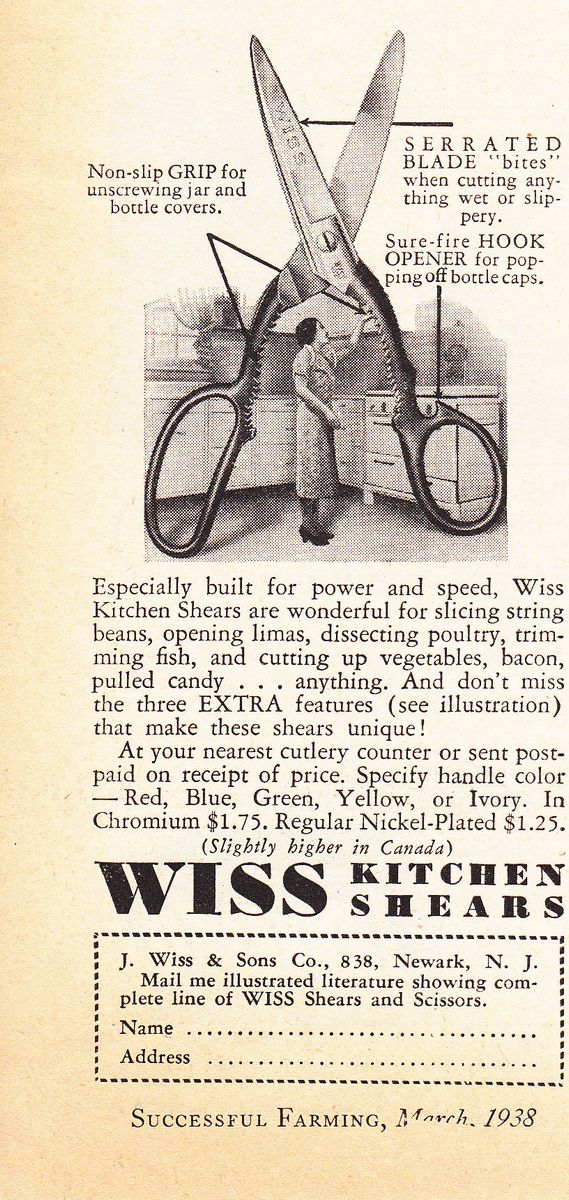 Ad: 1938-Mar-Successful-Farming-Kitchen-Shears