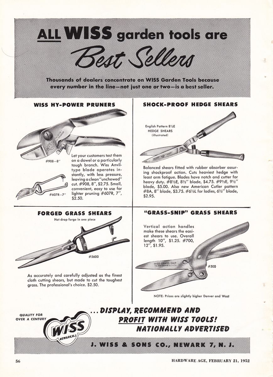 Ad: 1952-Feb-21-Hardware-Age-All-Wiss-garden-tools