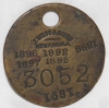 metal tag 19th c 1.25 in