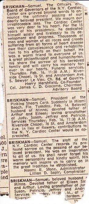 Briskman-remembrances
