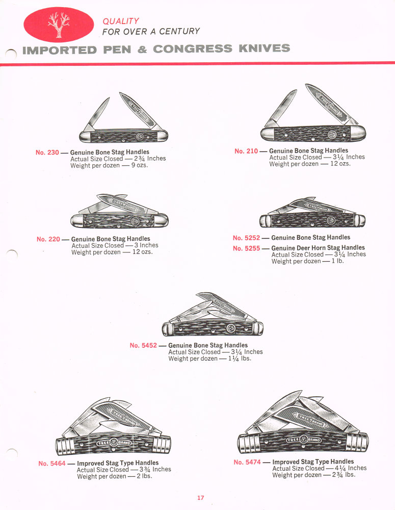 Boker Tree Brand 1966 Pocket Knives Catalog: Page 17